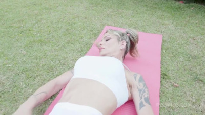 Sabrina Fit Assfucked By 3 Big Cocks With DP, Drink, Lots Of Anal Rimming