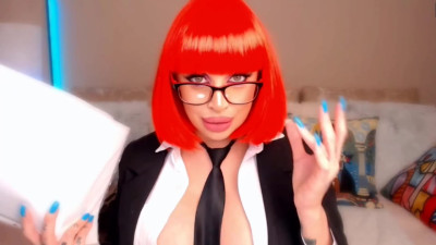Lady boss Lora hungry for her coworker's sperm