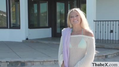 Shemale pool cleaner fucks MILFs wet pussy so hard