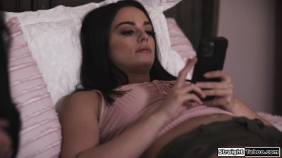 Brunette fucking her CREEPY STEPCOUSIN