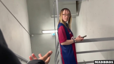 Emejotaxxx - A Barcelona Supporter Fucked By PSG Fans in The Corridors Of The Footbal