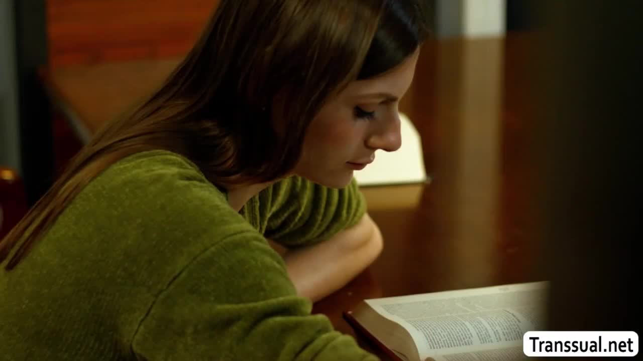 Curvy Ladyboy rimjob and analed in the library - ePornhubs