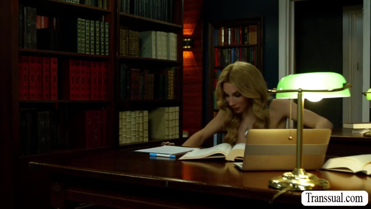 Busty horny Tgirl analed in the library by stranger - ePornhubs