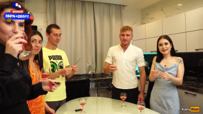 Katty West - Students Celebrate New Year With Hot Big Orgy