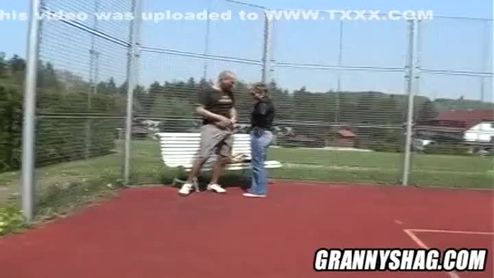 Granny tennis court blow job - ePornhubs