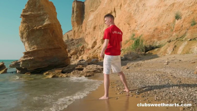 Jane White Gets Her Ass Saved By A Lifeguard
