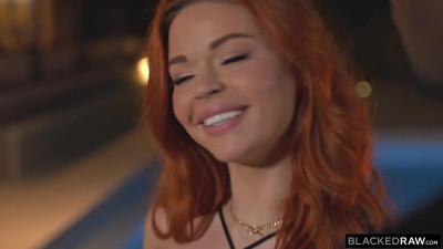 Sinatra Monroe - BBC Crazy Redhead Gets Spit Roasted