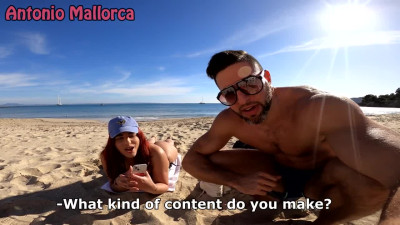 Antonio Mallorca - Picking up a Big ASS CUBAN from the Public BEACH - Rosie Cage