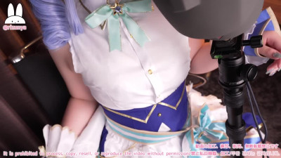 ASMR Cosplay Hololive Hoshimachi Suisei Cosplay, a sweaty idol is summoned after a li