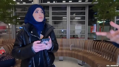 Nadja Lapiedra Hijab - Iranian Dp Anal In Hallway And In Wc