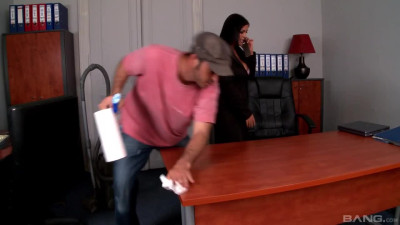 Jasmine gives the new office cleaner a fabulous introduction to her goods