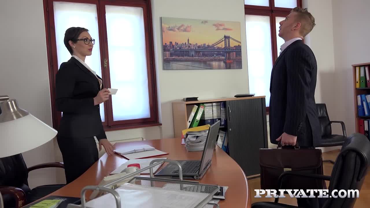 Secretary Gets Cum on Her Glasses - ePornhubs