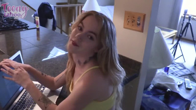 Sage Fucks Stepdads Cock For Creampie When Mom Is Gone