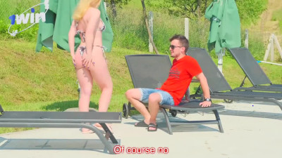 Step mom substituted her husband for pool cleaner, I left a peak for him. Pinay, ampl