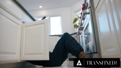 Trans Provocative Ariel Demure Gets Plumber to Flip Fuck