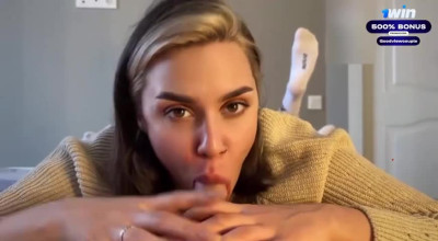 Amateur stepsister blows step sis and lets jism on her jaw-dropping backside - greate