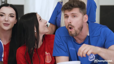 HornyHostel_Lady Gang, Nelly Kent, Paulina Soul, Carla Boom - Euro Cup Suckers_1080p-