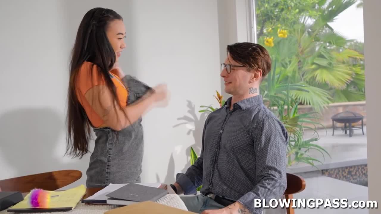 Teen seducing tutor then gets throated - ePornhubs