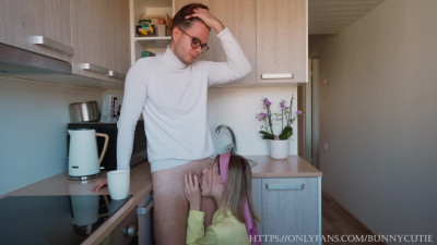 Kelly Aleman - Hot Sensual Sex on the Kitchen After Morning Cup of Coffee