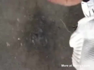 cumming on girl in public