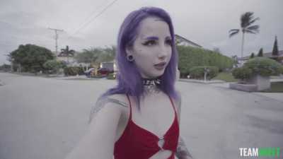 Sexy goth teen creampied