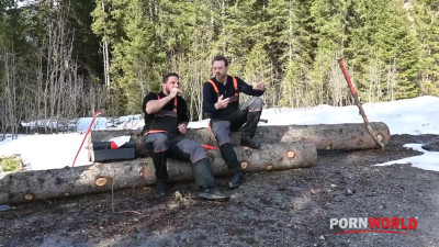 Brittany Bardot - Sexy Snowboarder Invites Lumberjacks Back For DP Threesome