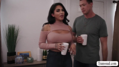 Jane Marie lets her soldier friend fuck her ass