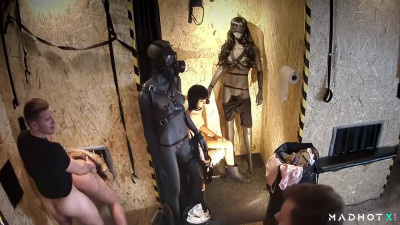 Madgloryhole - Blindfolded With A Huge Black Dildo In Her Mouth!