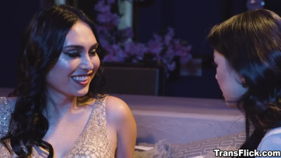 Ember Fiera ramming Lulu Chus Asian pussy
