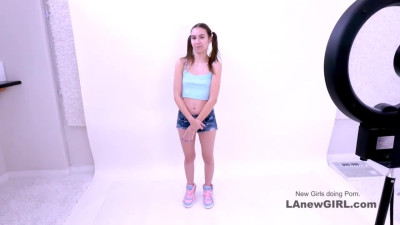 Petite Girl Sucks Cock as Tiny Hot Model